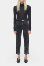 Pedal Pusher Trousers - Washed Black - Women