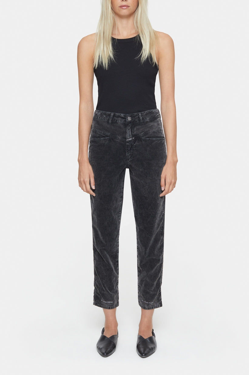 Pedal Pusher Trousers - Washed Black - Women
