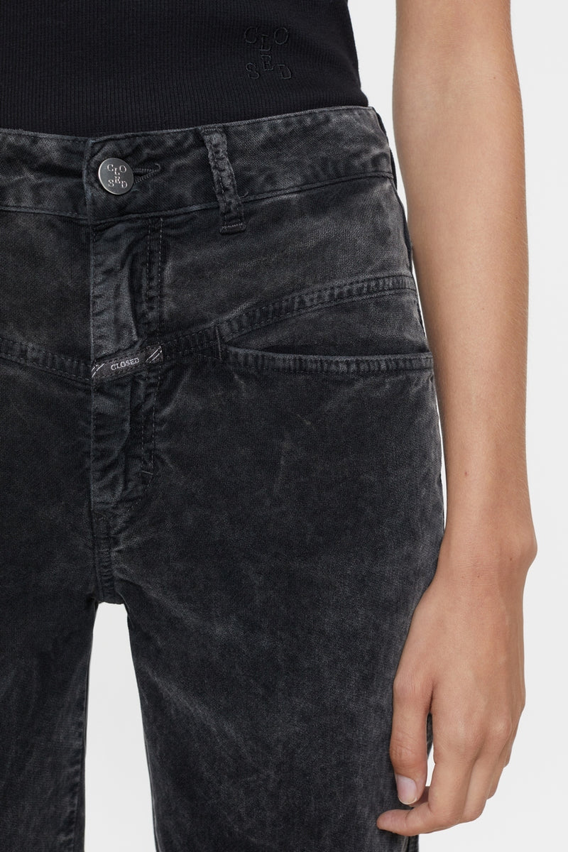 Pantalon Pedal Pusher - Washed Black - Femme