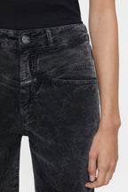 Pedal Pusher Trousers - Washed Black - Women