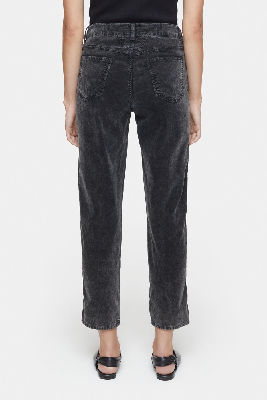 Pedal Pusher Trousers - Washed Black - Women