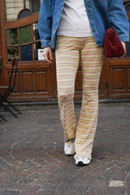 Billie Stripe Pink/Beige Glitter Pants