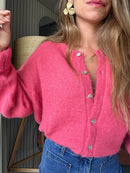 Cardigan Charlie - Rose Framboise