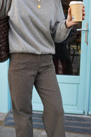 Pantalon Victor Rayure Marron