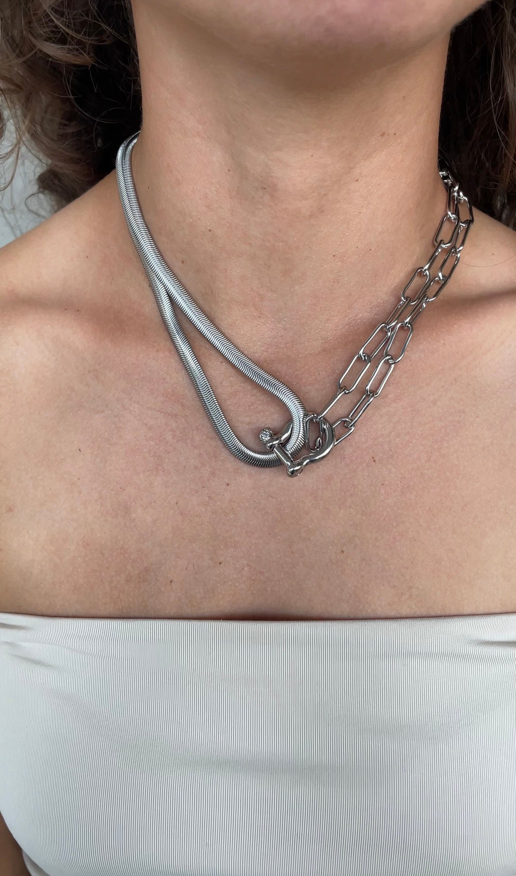 Lock Combined Necklace