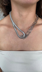 Lock Combined Necklace