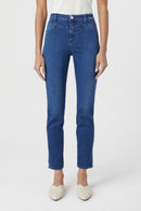 Jeans Skinny Pusher Long - Dark Blue - Femme