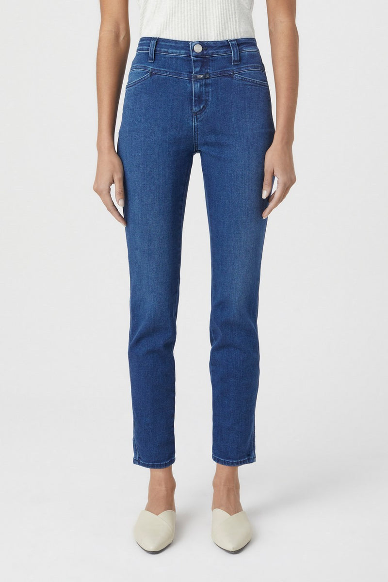 Jeans Skinny Pusher Long - Dark Blue - Femme