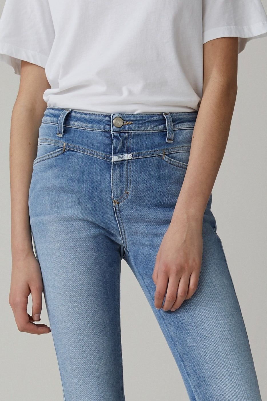 Skinny Pusher Jeans - Mid Blue - Women