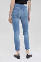 Skinny Pusher Jeans - Mid Blue - Women