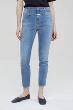 Skinny Pusher Jeans - Mid Blue - Women