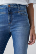 Skinny Pusher Jeans - Mid Blue - Women