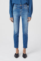 Skinny Pusher Jeans - Mid Blue - Women