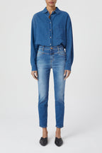 Skinny Pusher Jeans - Mid Blue - Women