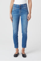 Skinny Pusher Jeans - Mid Blue - Women