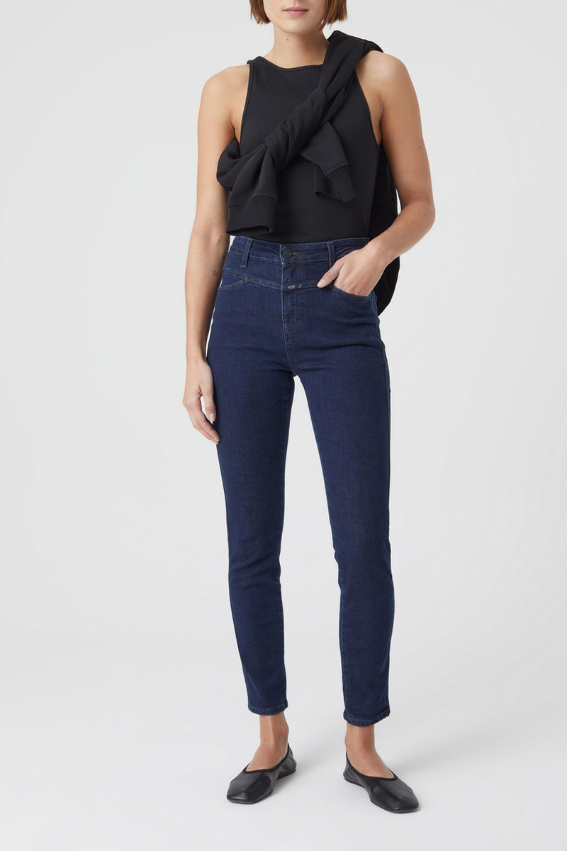 Jeans Skinny Pusher - Dark Blue - Femme