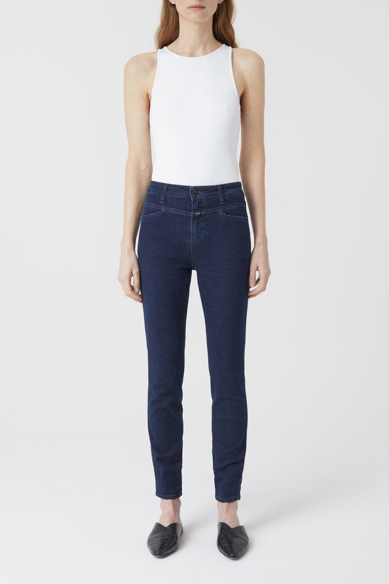 Jeans Skinny Pusher - Dark Blue - Femme