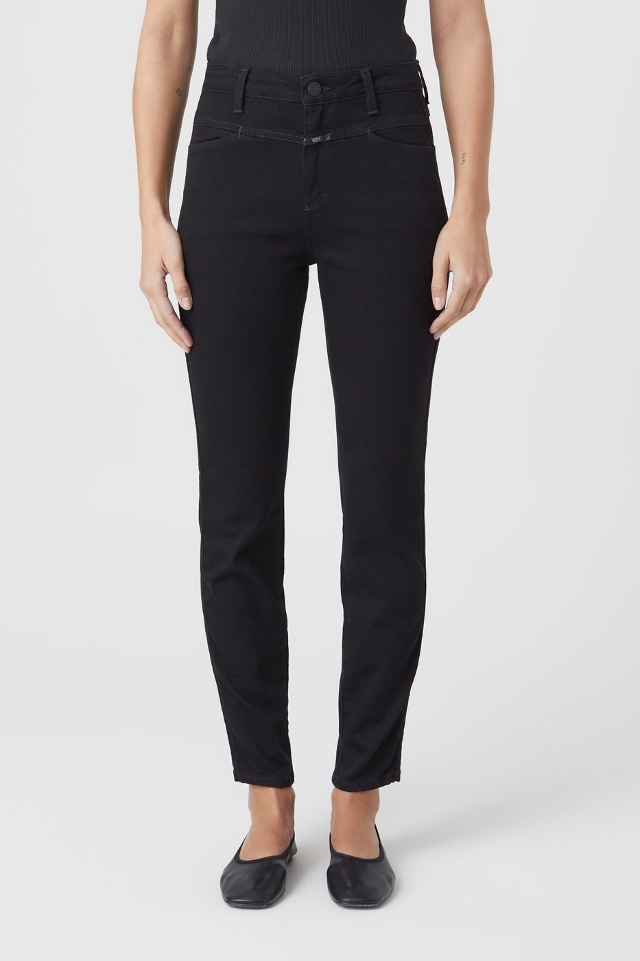 Skinny Pusher Jeans - Black - Women