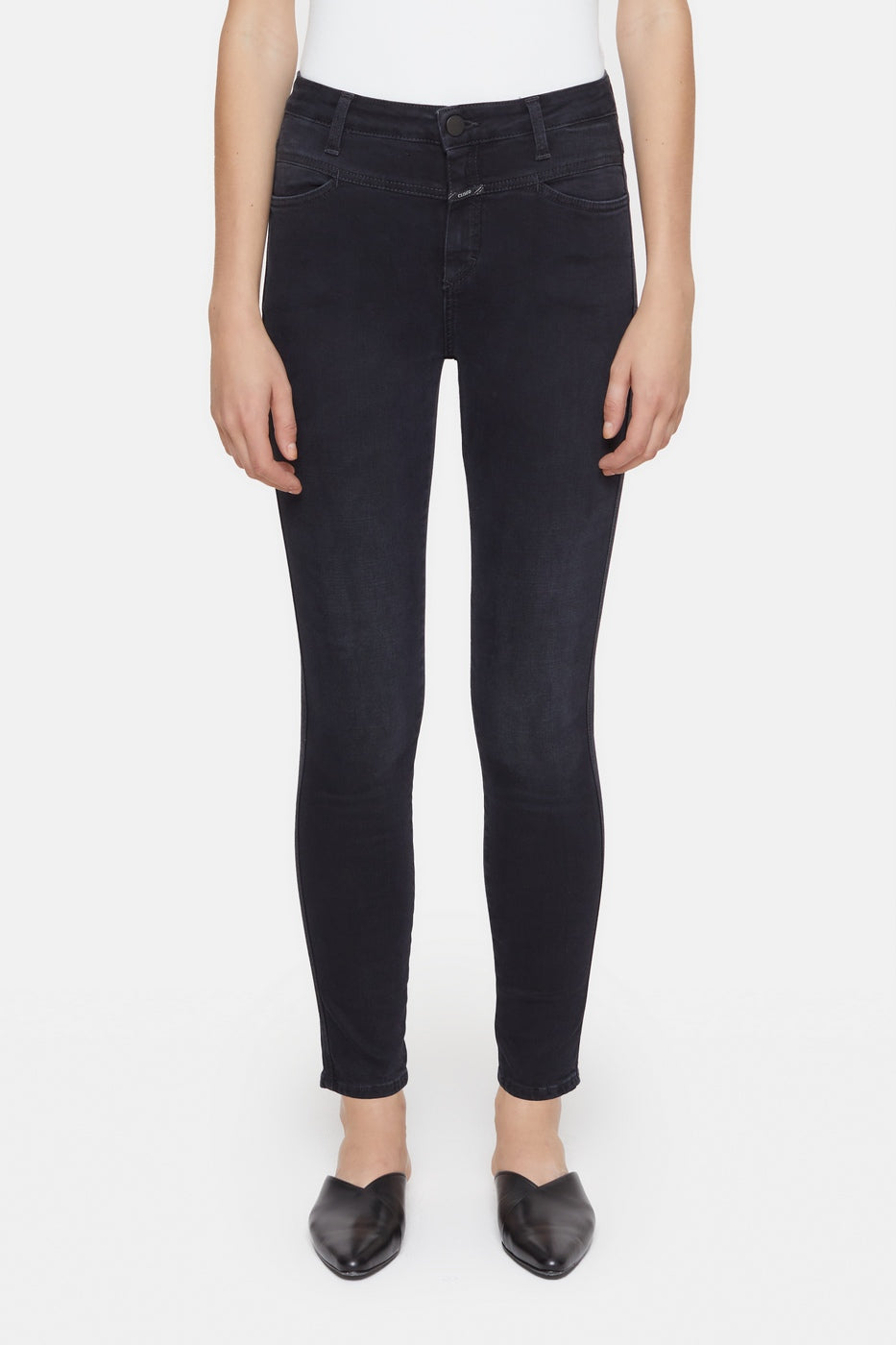 Vaquero Skinny Pusher - Dark Grey - Mujer