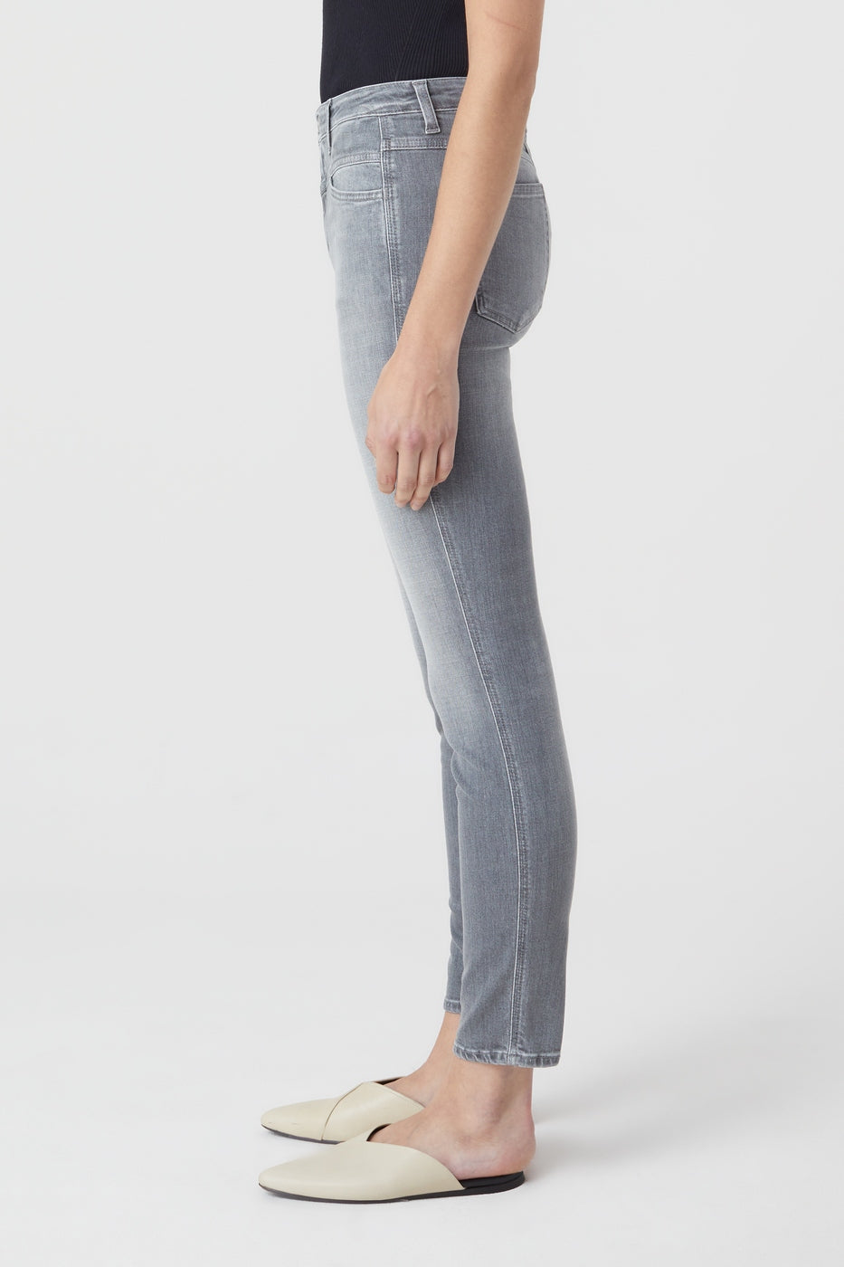 Vaquero Skinny Pusher - Mid Grey - Mujer