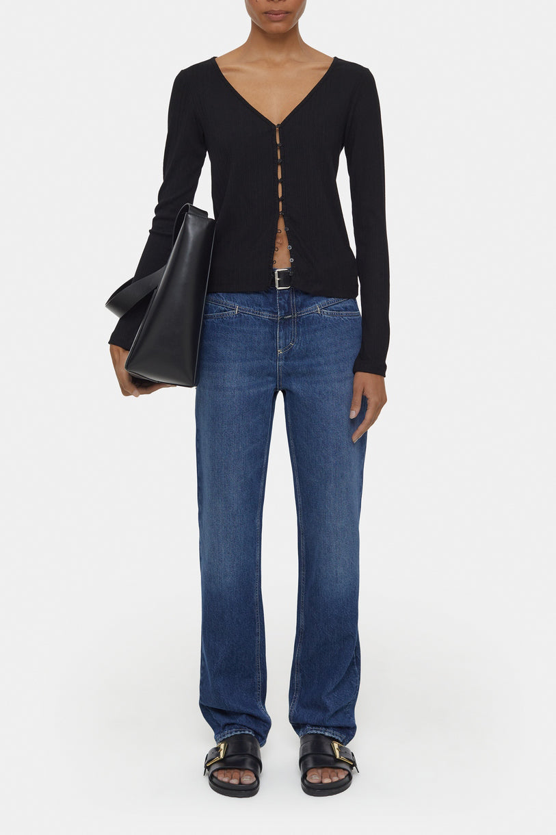 Straight-X Jeans - Dark Blue - Women