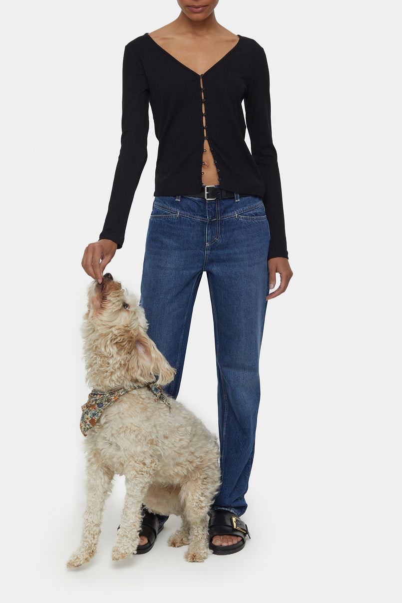 Straight-X Jeans - Dark Blue - Women