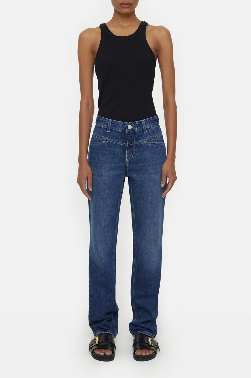 Straight-X Jeans - Dark Blue - Women