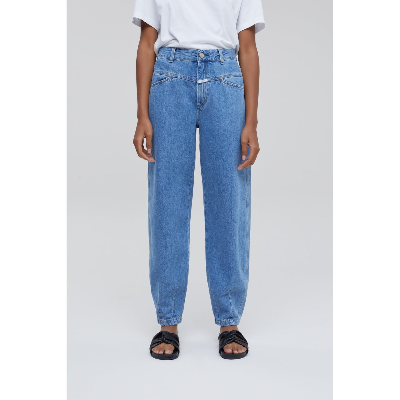 Vaquero Pedal Jeanie - Azul Medio - Mujer