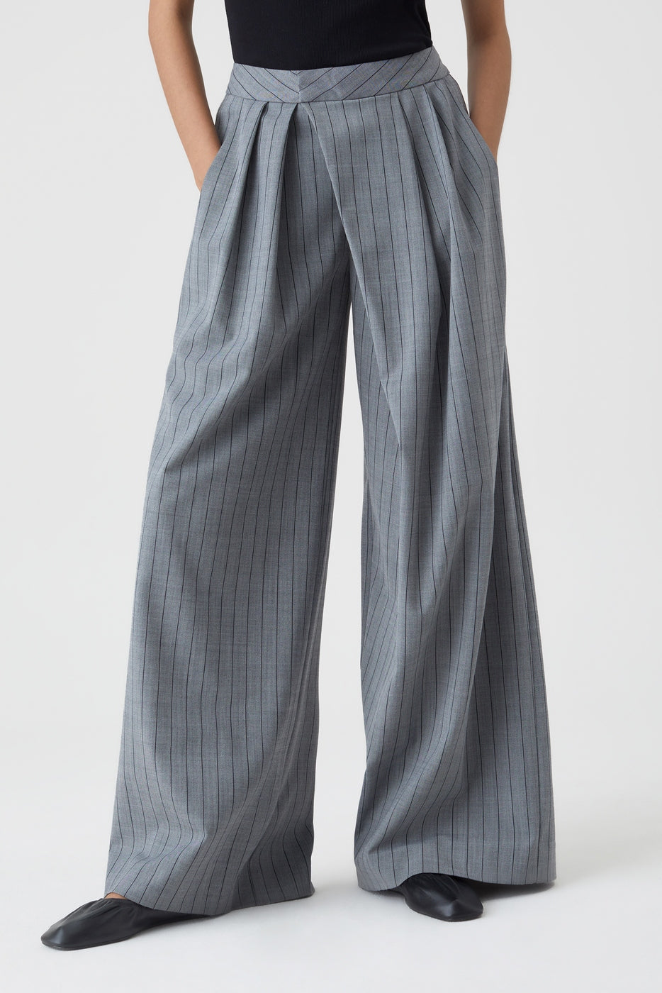Pantalon Zola - Dark Grey Melange - Femme