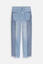 Jean Relaxed de Algodón Orgánico - Azul - Mujer