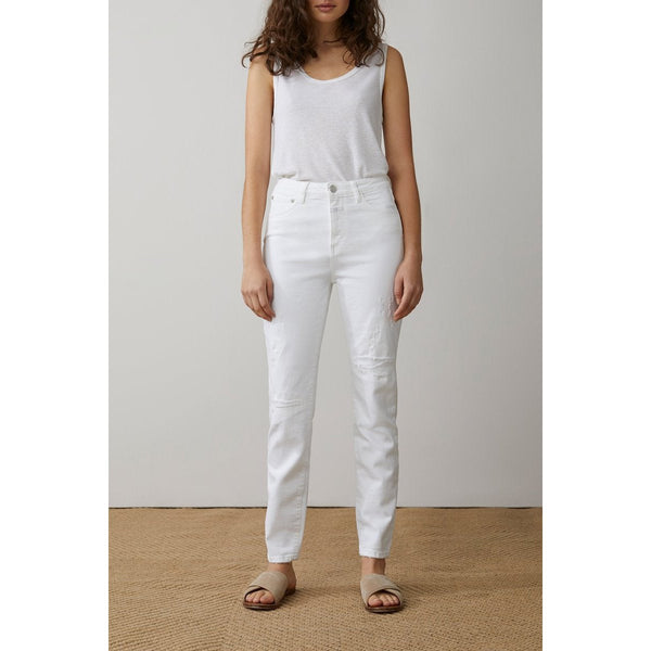 Jean Closed Baker High - Blanc - Femme