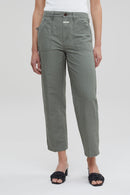 Pantalon Relaxed En Lin - Vert - Femme