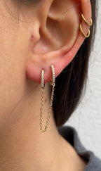 Orecchino Singolo con Strass