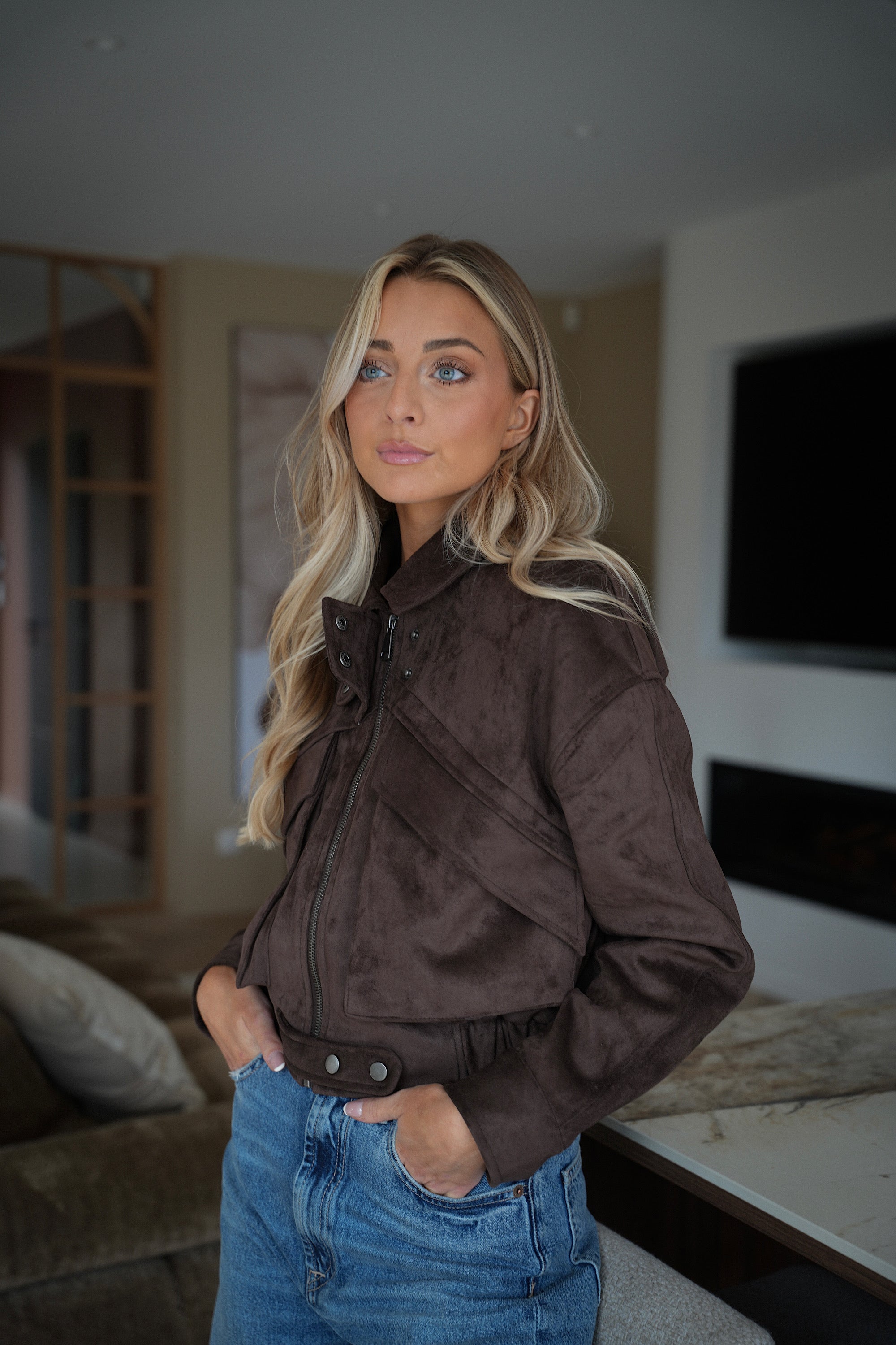 Solan Chocolat - Suede Jacket