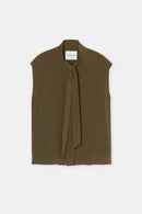 Haut Sans Manche À Nœud Papillon - Ver Green - Femme