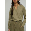 Camisa Closed blanca - sombra verde - mujer