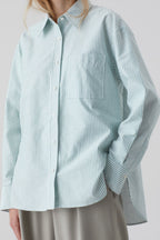 Camisa Oversize - Green Patina - Mujer