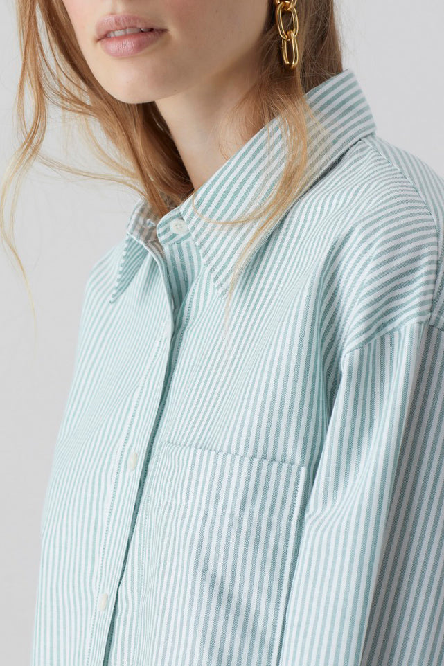 Camisa Oversize - Green Patina - Mujer