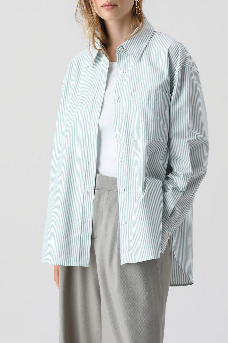 Camisa Oversize - Green Patina - Mujer