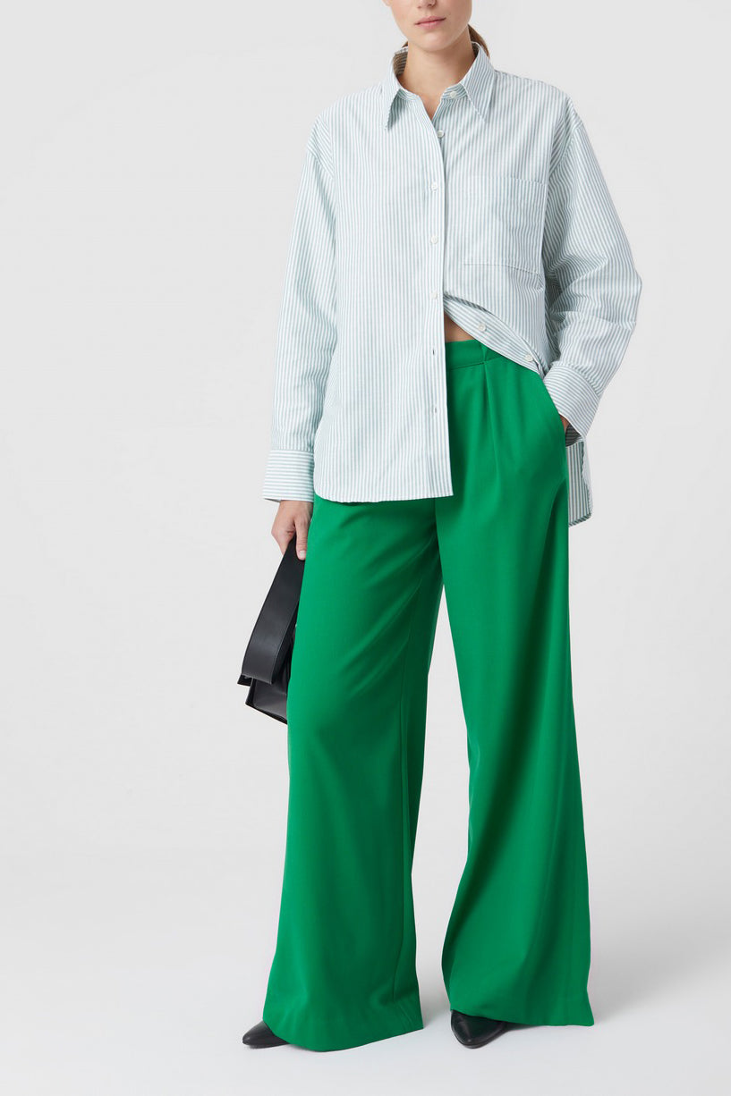 Camisa Oversize - Green Patina - Mujer
