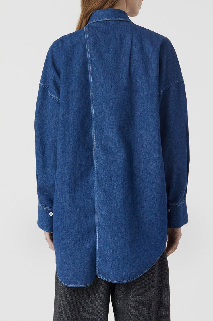 Chemise Dos Ouvert - Dark Blue - Femme