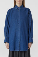 Chemise Dos Ouvert - Dark Blue - Femme