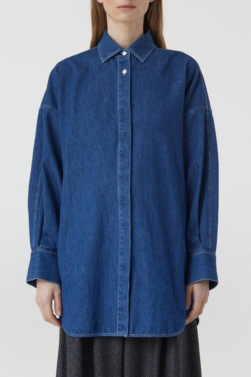 Chemise Dos Ouvert - Dark Blue - Femme