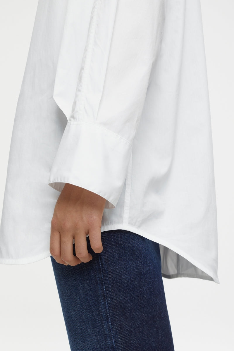 Open Back Shirt - White - Women's