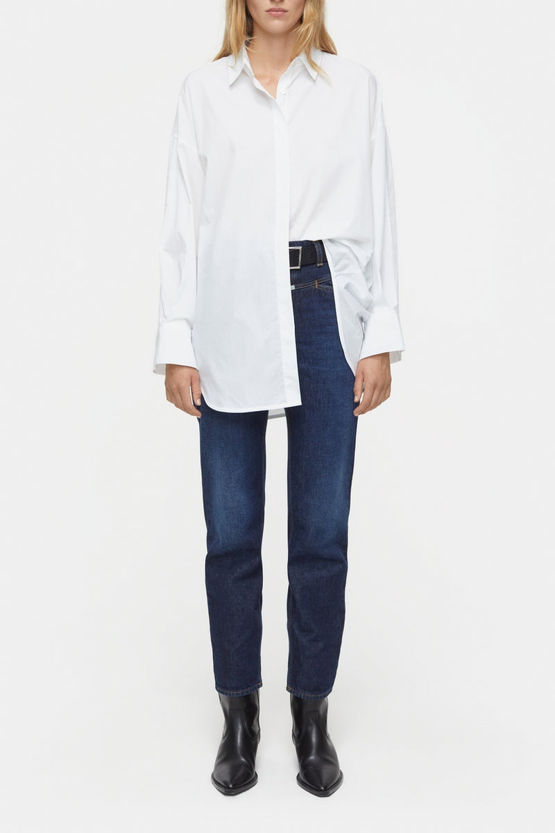 Open Back Shirt - White - Women's