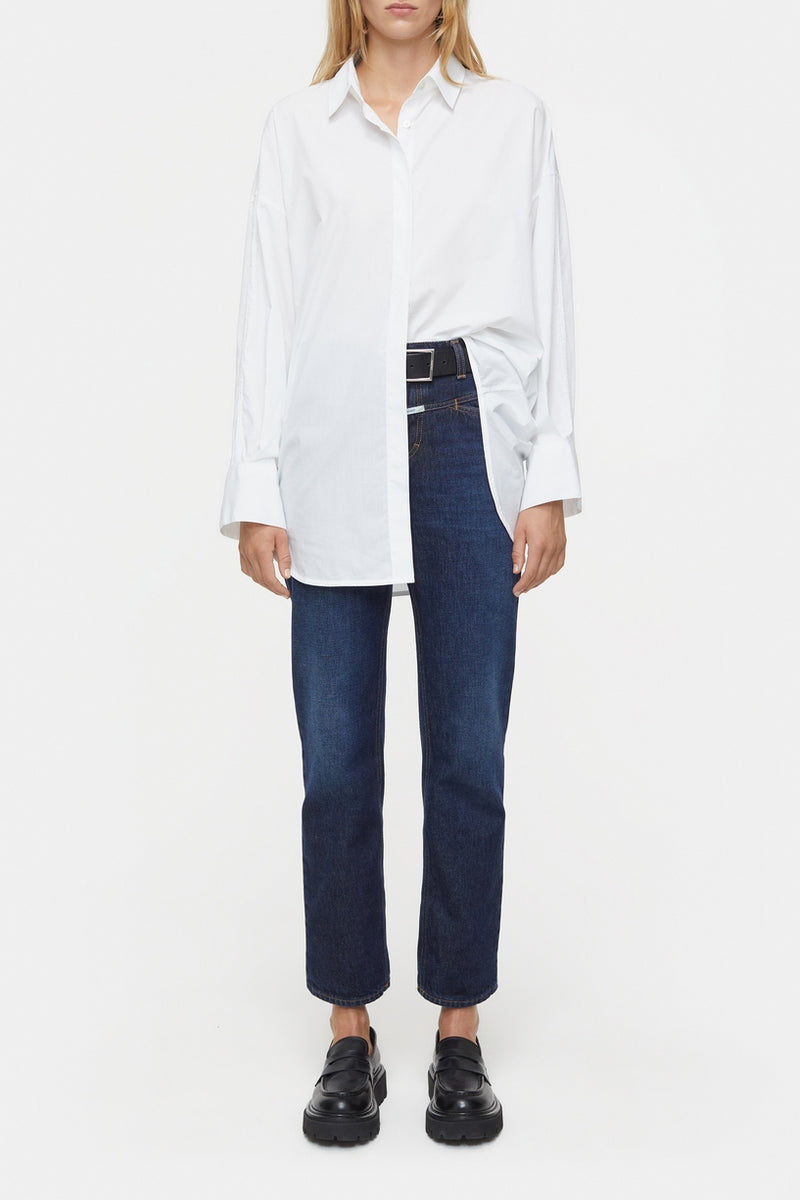 Open Back Shirt - White - Women's