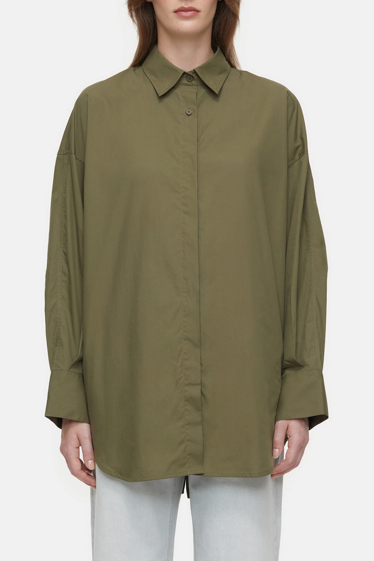 Camisa Espalda Abierta - Industrial Green - Mujer