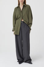 Camisa Espalda Abierta - Industrial Green - Mujer