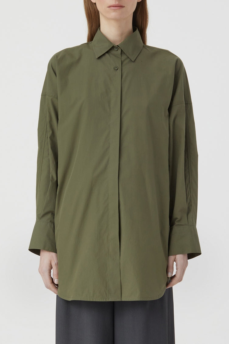 Camisa Espalda Abierta - Industrial Green - Mujer