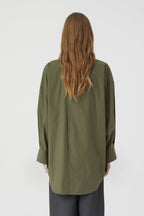 Camisa Espalda Abierta - Industrial Green - Mujer